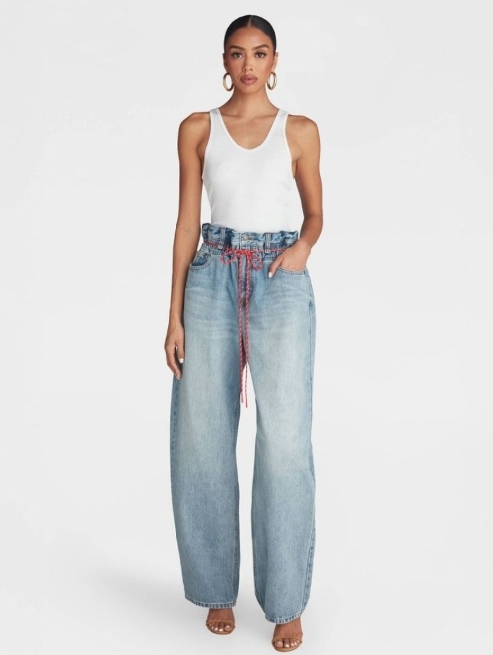 KBB by KAHLANA Women's Barrel Leg 'The Paper Bag Jean' - Light - Picture 3 of 4